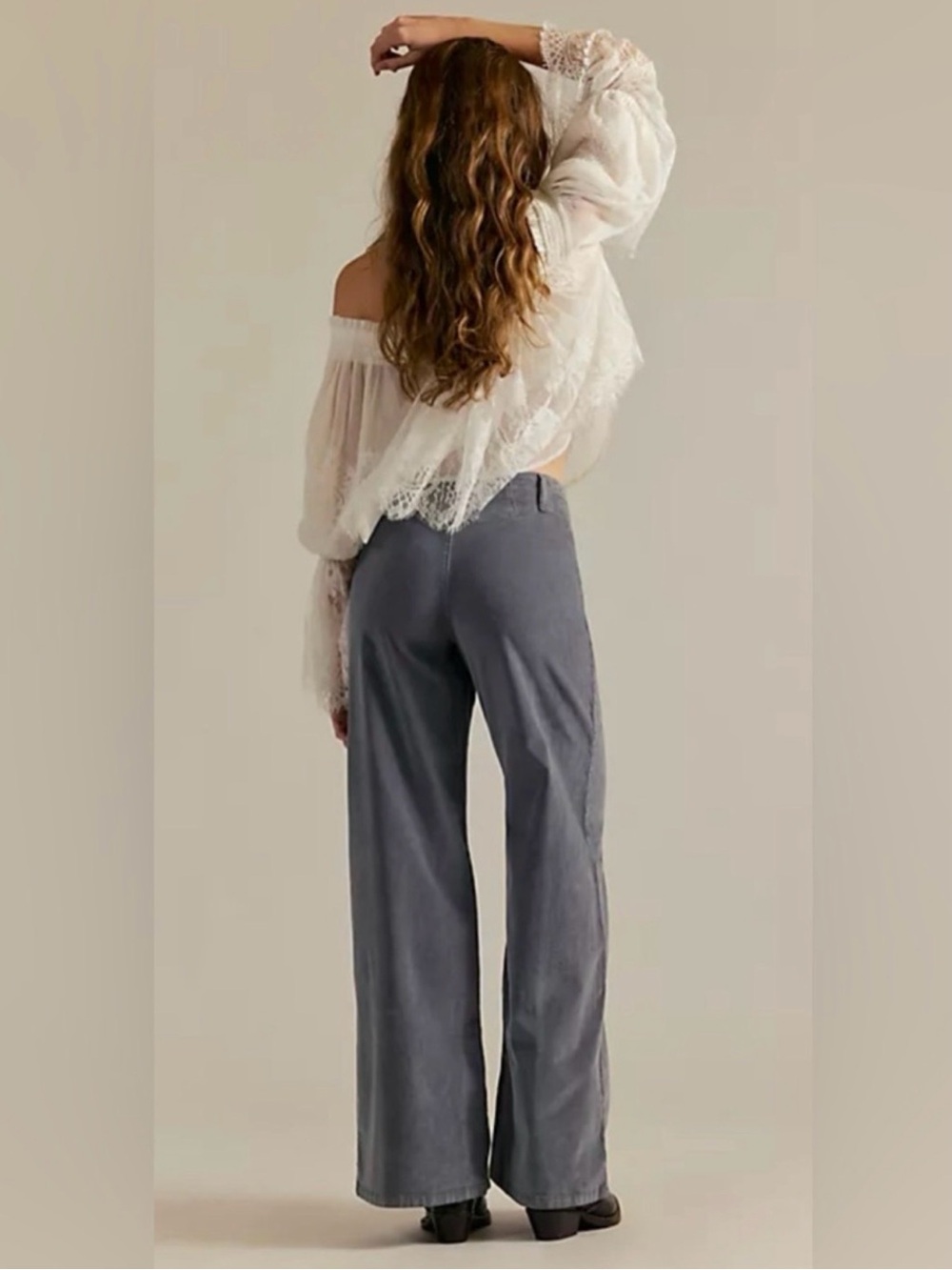 Free People We The Free Libre Cord Wide-Leg Jeans. NWT. Mockingbird - Picture 3 of 4